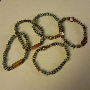 Silpada Jewelry - Silpada green turquoise stretch bracelets Silpada Jewelry - Silpada green turquoise stretch bracelets